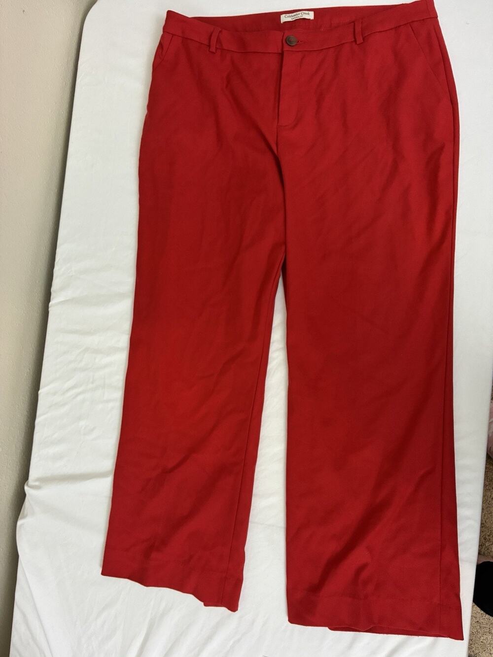 Coldwater Creek Womens 16 Natural Fit Red Dress Pants